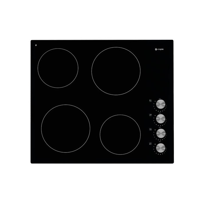 Caple C809C Four Zone Ceramic Frameless Hob Black Glass 60cm
