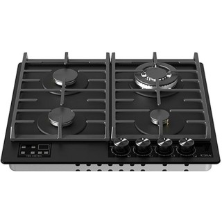CDA HVG631MB 60cm 4 Zones Gas On Glass Hob Black