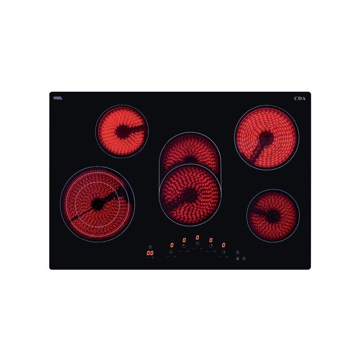 CDA HC7621FR 5 Zone Ceramic Hob with Front Touch Controls