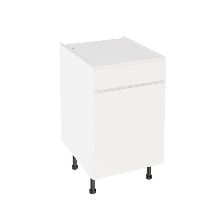 Flatpack 500 Drawerline Base Cabinet J-Pull Super Gloss White