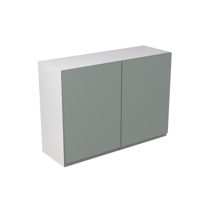 Flatpack 1000 Wall Kitchen Cabinet J-Pull Ultra Matt Sage Green