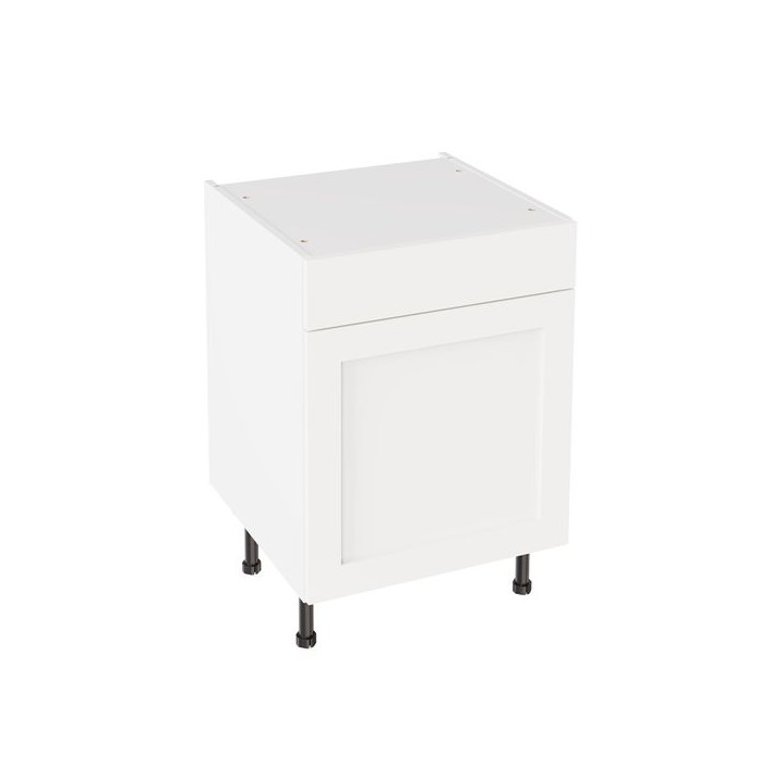 Flatpack 600 Drawerline Base Cabinet Shaker Ultra Matt White