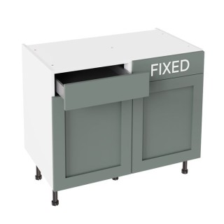 Flatpack 1000 Drawerline Base Cabinet Shaker Ultra Matt Sage Green