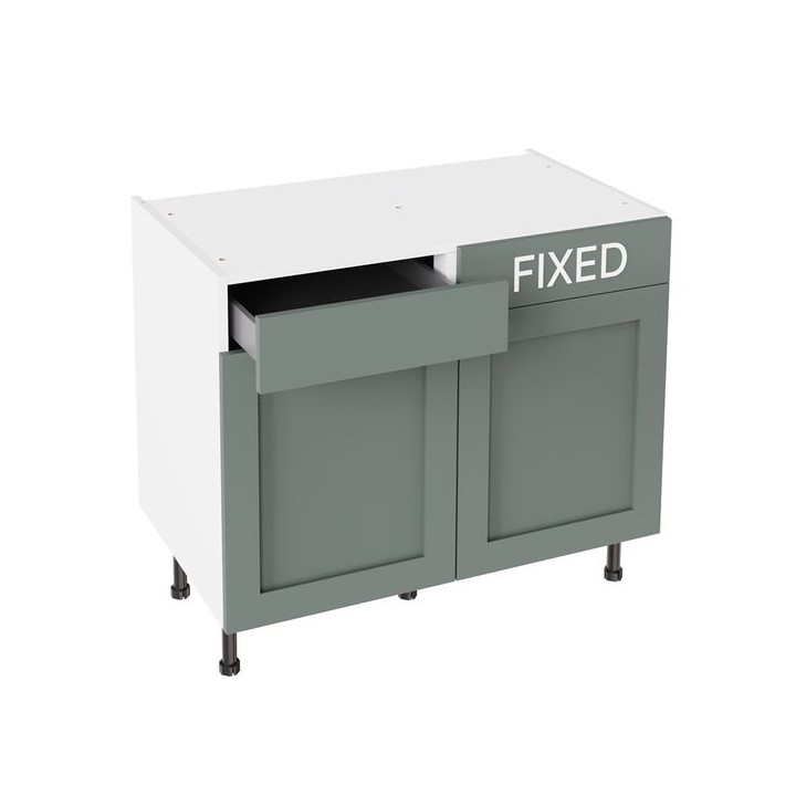 Flatpack 1000 Drawerline Base Cabinet Shaker Ultra Matt Sage Green