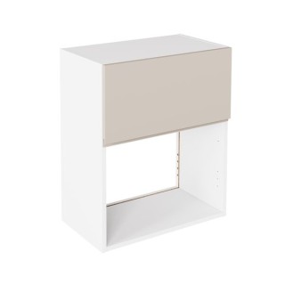 Flatpack 600 Microwave Wall Unit J-Pull Super Gloss Light Grey