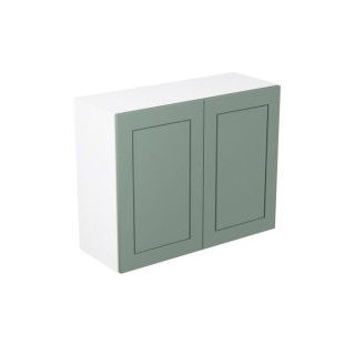 Flatpack 900 Wall Kitchen Cabinet Shaker Ultra Matt Sage Green