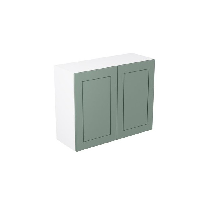 Flatpack 900 Wall Kitchen Cabinet Shaker Ultra Matt Sage Green