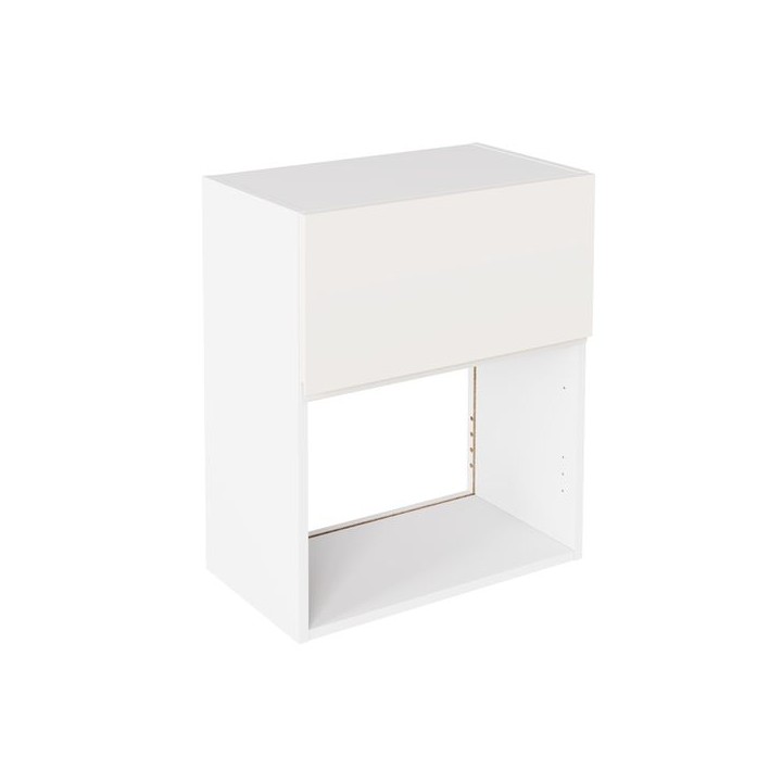 Flatpack 600 Microwave Wall Unit J-Pull Ultra Matt White