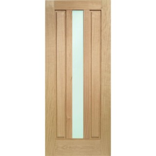XL PADOVA OAK MORTICE AND TENON DOUBLE GLAZED OBSCURE DOOR 1981 X 838 X 44MM