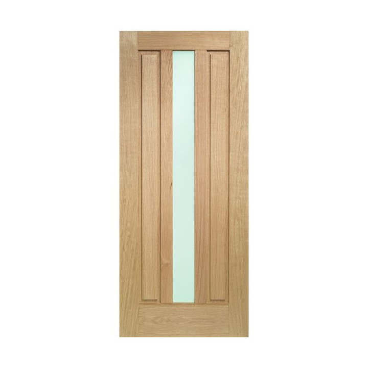 XL PADOVA OAK MORTICE AND TENON DOUBLE GLAZED OBSCURE DOOR 1981 X 838 X 44MM