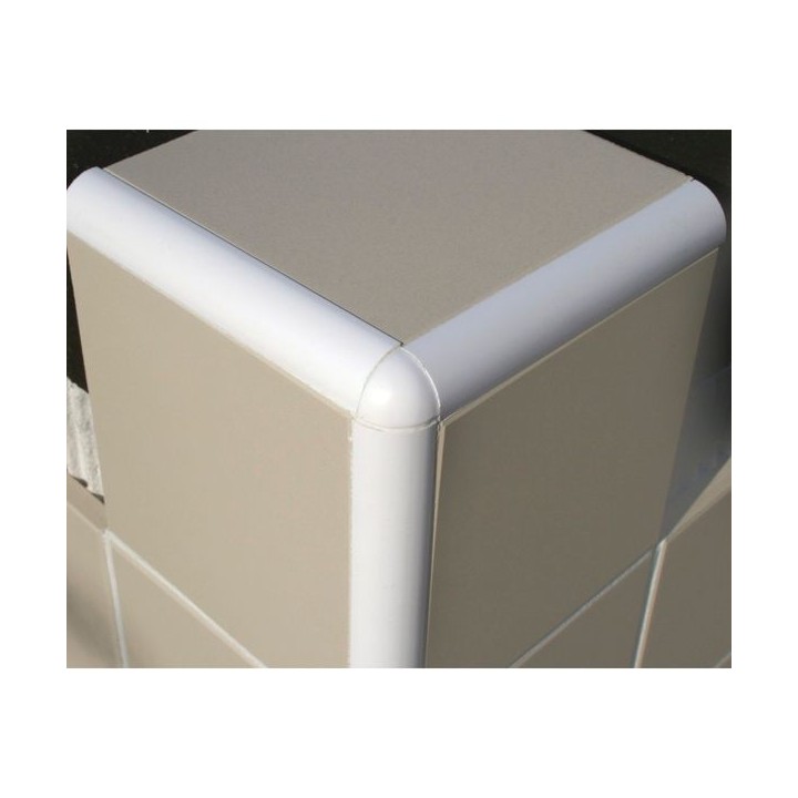 Genesis 8mm White Plastic Trim Corner Pieces External Pack of 100 PDL803.01