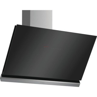 Bosch Serie 8 90cm Angled Glass Cooker Hood Black with Home Connect - DWK98PR60B