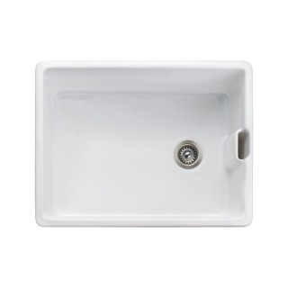 Rangemaster CGR595WH/ Grange Belfast Sink with Waste and Plumbing Kit White 595 x 455mm