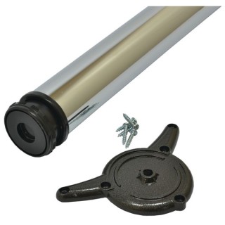 Worktop Adjustable Support Leg Chrome Plated 870mm x 60mm L186XC