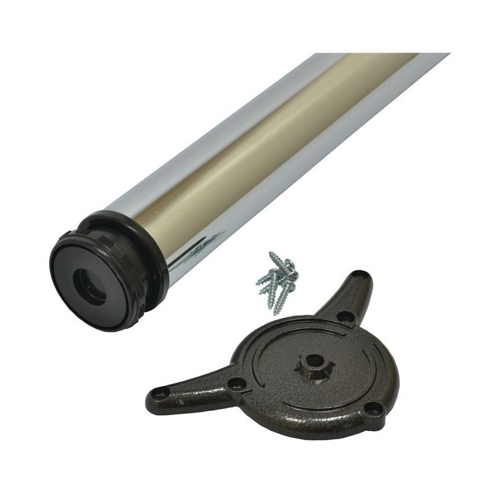 Worktop Adjustable Support Leg Chrome Plated 870mm x 60mm L186XC