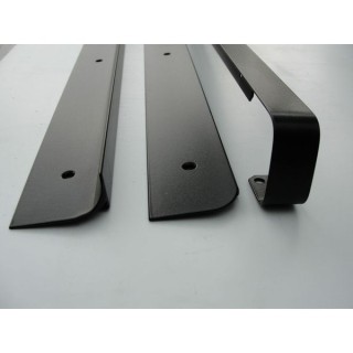 Unika 40mm Black Worktop Aluminium Butt Joint 630mm/6mm Radius