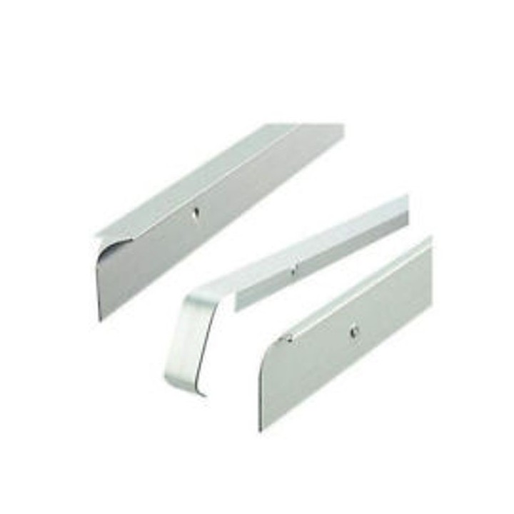 Unika 40mm Silver Worktop Aluminium Butt Joint 630mm/6mm Radius T40SLP5MM