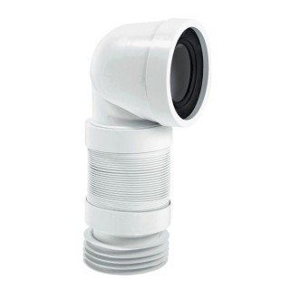 Mcalpine 90 Degree Flexible Tail WC Connector WC-CON8F