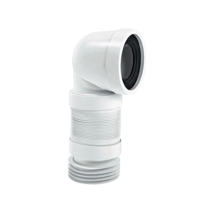 Mcalpine 90 Degree Flexible Tail WC Connector WC-CON8F