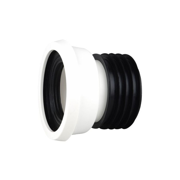 Wavin OsmaSoil easy-fit WC pan connector straight 4" white