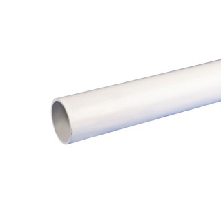 Osma Push-Fit Waste 5W073W 40mm Plain Ended Pipe White 3m
