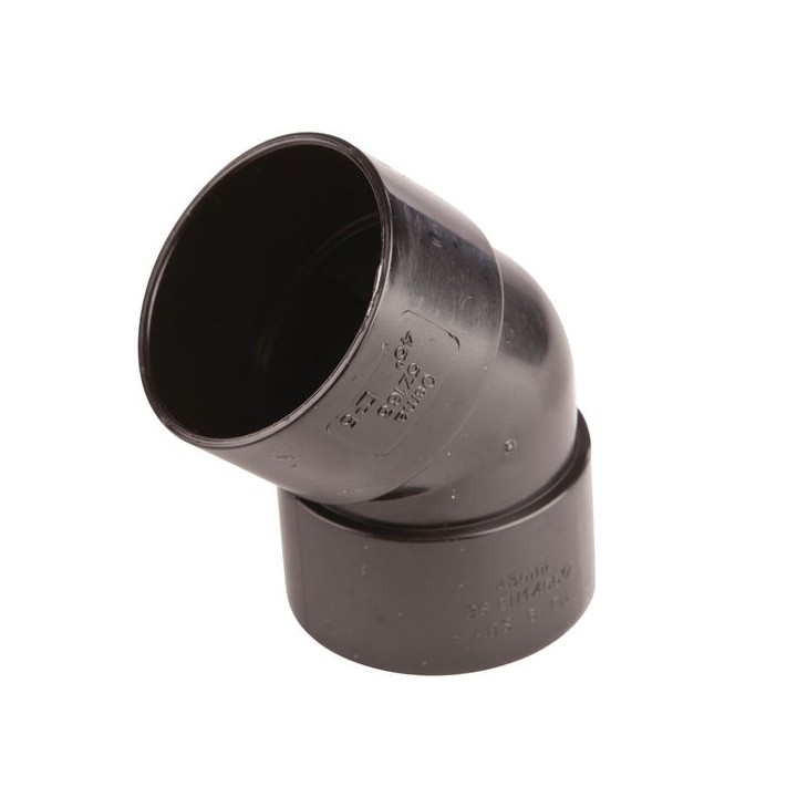 Wavin OsmaWeld bend 45° 32mm black