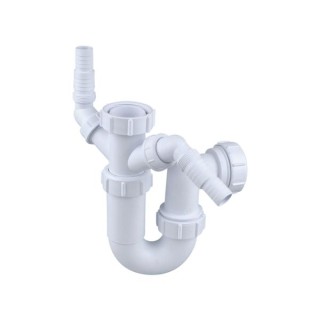 Wavin Osma Waste adjustable sink trap 75mm seal 40mm white