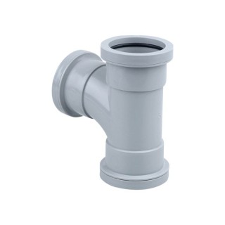 Osma Waste 87.5¡ push-fit tee grey 40mm