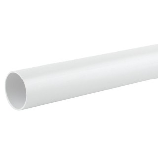 Osma Push-Fit Waste 4W073W 32mm Plain Ended Pipe White 3m