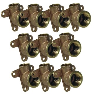 End Feed Backplate Elbow 15mm x 1/2in Bag of 10