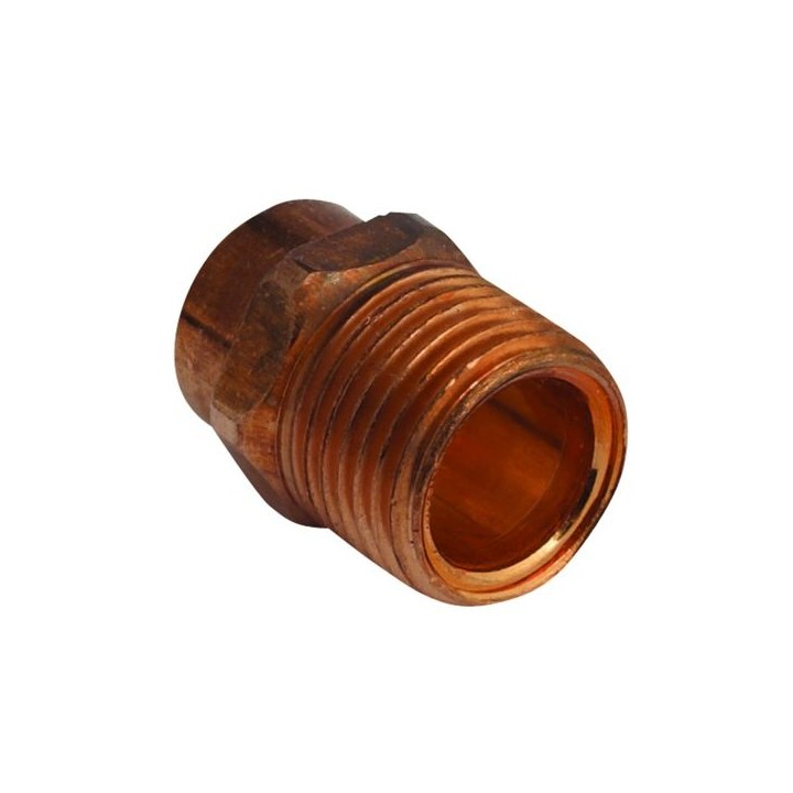 End Feed Straight Adaptor Male 15mm x 1/2in