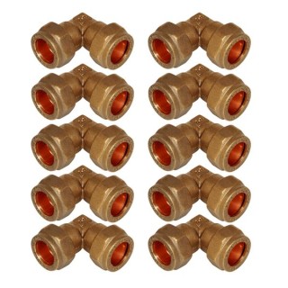 Compression Male Elbow 15mm x 1/2 - Bag of 10
