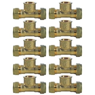 Compression Branch Tee Fl 15 x 15mm x 1/2in - Bag of 10