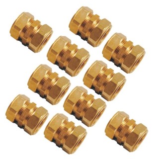 Compression Straight Coupling 15mm - Bag of 10
