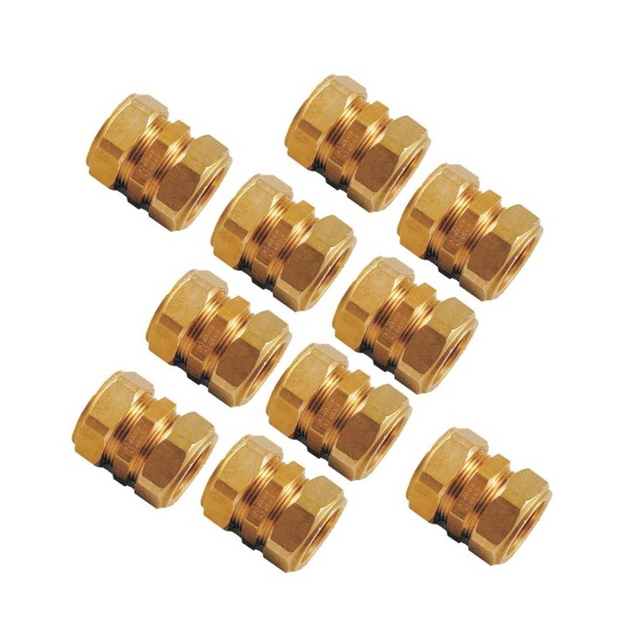 Compression Straight Coupling 15mm - Bag of 10