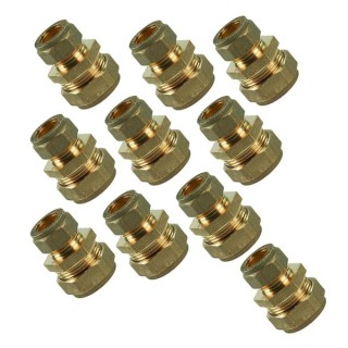 Compression Straight Coupling Reducer 22mm x 15mm - Bag of 10