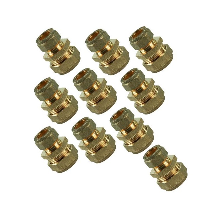 Compression Straight Coupling Reducer 22mm x 15mm - Bag of 10