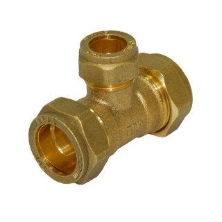 Reduce Branch Tee Compression 22mm x 22mm x 15mm