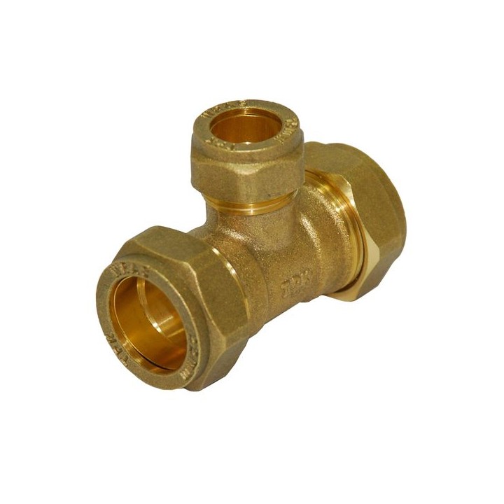 Reduce Branch Tee Compression 22mm x 22mm x 15mm