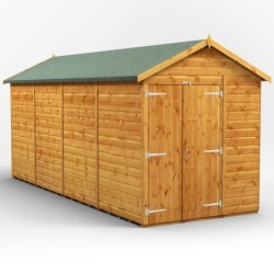 16 x 6 Power Windowless Apex Double Door