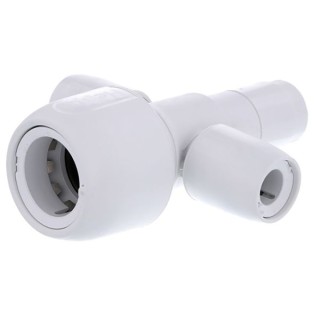 Hep2O 2 port manifold socket and closed spigot white 22x10mm