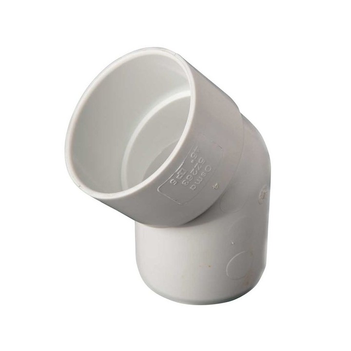OsmaWeld 45¡ spigot bend white 40mm
