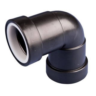 Wavin Osma Waste push-fit knuckle bend 90° 32mm black