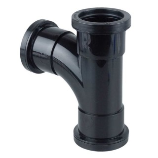 Wavin Osma Waste push-fit tee 87.5° 32mm black