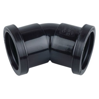 Wavin Osma Waste push-fit bend 45° 32mm black