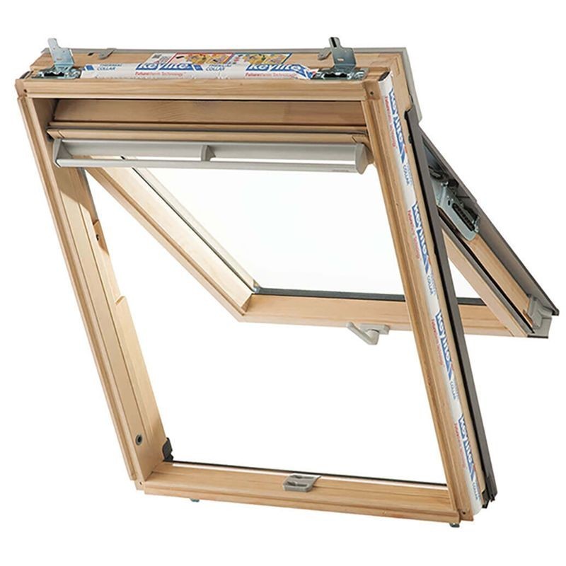 Keylite Hi-therm Fire Escape Roof Window Pine Finish 660mm x 1180mm TFE03HT
