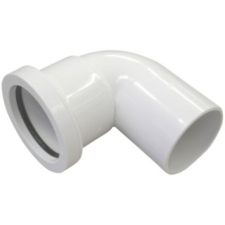 Wavin Osma Waste push-fit spigot bend 90° 32mm white