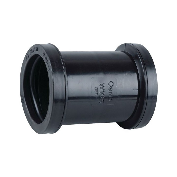 Wavin Osma Waste push-fit double socket 32mm black