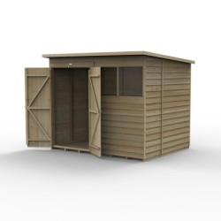 4LIFE Pent Shed 8 x 6 - 2 Windows - Double Door Home Delivery