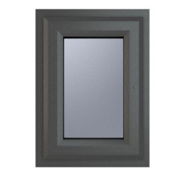 Crystal Upvc Window Grey 7016 External White Internal A Rated Top Opener 610mm x 1040mm Obscure Glaz